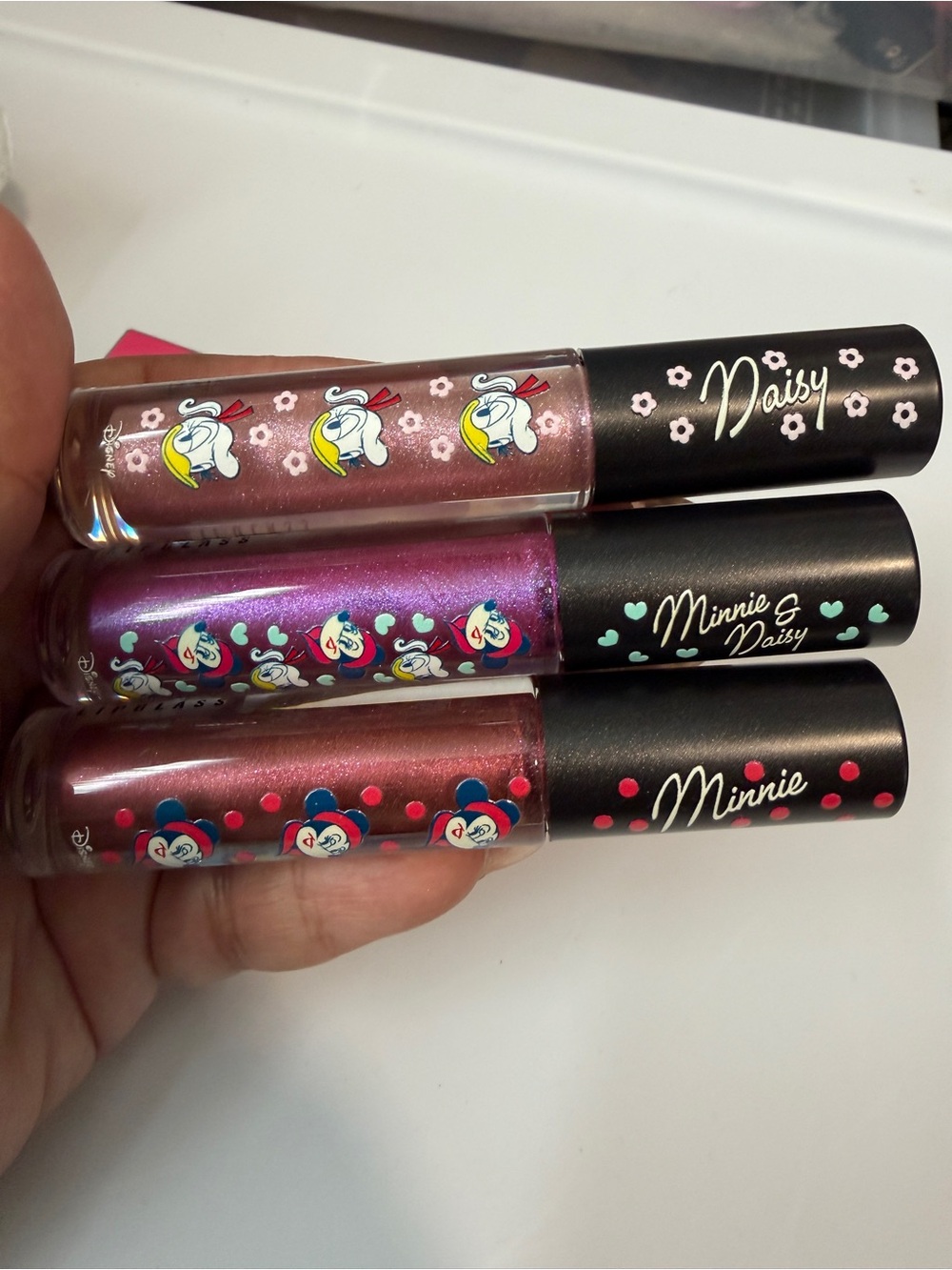 MAC Cosmetics Minnie & Daisy Lip Gloss Trio - Rose, Fuchsia, Shimmery Mauve